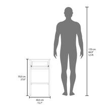 Mesa de Noche Camil II, Wengue, con un cajon y manija tipo boton ZF