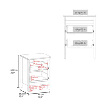 Mesa de Noche Camil, Blanco Duqueza, con espacio para colocar objetos decorativos ZF