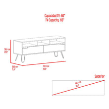 Mesa para TV Monaco, Fresno Europeo y Onix, con capacidad para tv 70"