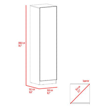 Closet Tolum 50, Fresno Europeo, Con Luces LED y Puerta en vidrio, Con amplio espacio