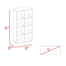 Biblioteca Cubica Lena, Blanco Duqueza, con 4 cajas de tela para organizar elementos