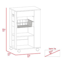 Set de 2 Organizadores de Cocina Alhena, Blanco y Moca, con Entrepaños para Ubicar Elementos de Cocina