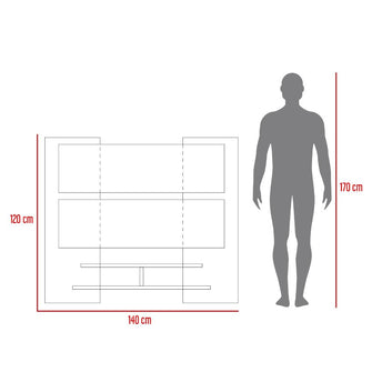 Panel de Tv Elton, Wengue, con Espacio Para Televisor de Hasta 60 Pulgadas