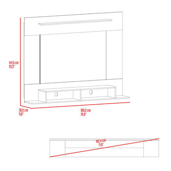 Panel de Tv Montana, Milan y Tivoli, con Espacio Para Televisor de Hasta 75 Pulgadas
