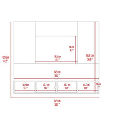 Panel de Tv Hanna, Wengue y Miel, con Espacio Para Televisor de Hasta 60 Pulgadas