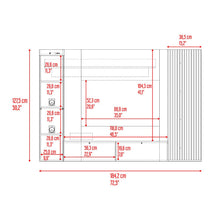 Panel de Tv Gamma, Capri y Avellana con Espacio Para Televisor de Hasta 65"