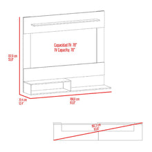 Panel de Tv Ascher, Milan y Wengue, con Espacio Para Televisor de Hasta 70"