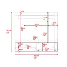 Panel de Tv Montano, Milan y Wengue, con Espacio Para Televisor de Hasta 60 Pulgadas