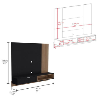 Panel de Tv Mirabella, Wengué y Lenno, de 60"