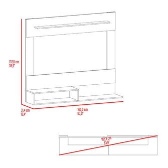 Panel de Tv Ascher, Milan, con Espacio Para Televisor de Hasta 55 Pulgadas