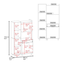 Alacena Multiusos Panter, Kronos Blanco, Amplios espacio de almacenamiento, con patas y manijas metálicas ZF