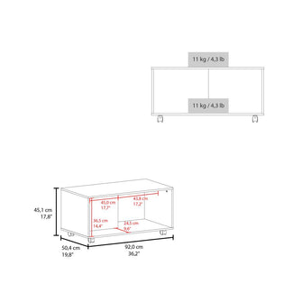 Mesa de Centro Patrick, Wengue, con espacio para colocar objetos decorativos ZF