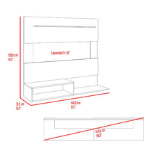 Panel de Tv Beijing, Bardolino y Blanco, con espacio para tv 55"