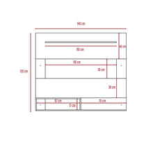 Panel de TV Beijing, Blanco, con Espacio para Televisor de hasta 55 Pulgadas
