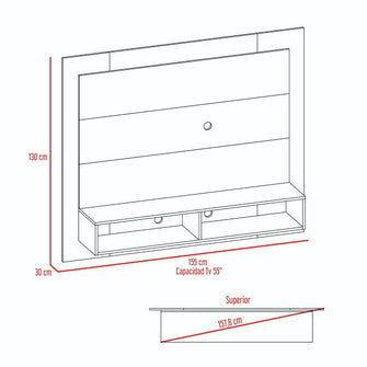 Panel de Tv Joel, Caoba, con Espacio Para Televisor de Hasta 55 Pulgadas