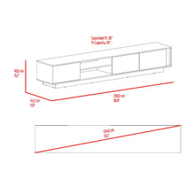 Mesa Para Tv Maldivas, Avellana y Wengue, Para Televisor de Hasta 100 Pulgadas con tres puertas