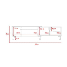 Mesa Para Tv Nordy, Wengue, con Espacio Para Tv de Hasta 50 Pulgadas Hc