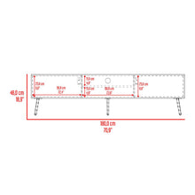Mesa para TV Lienxo, Fresno Europeo y Blanco, con Espacio para TV hasta 75 Pulgadas