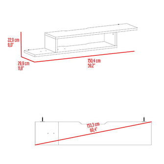 Mesa Para Tv Flotante Dilix, Milan, con superficie para objetos decorativos