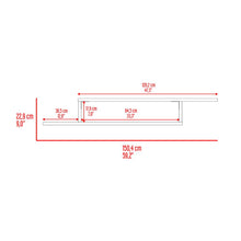 Mesa Para Tv Flotante Dilix, Canela, con superficie para objetos decorativos