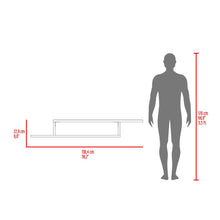 Mesa Para Tv Flotante Dilix, Nevado, con superficie para objetos decorativos