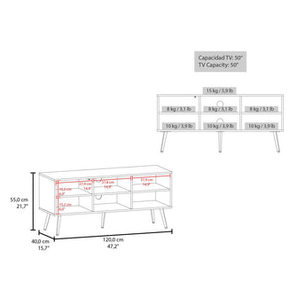 Mesa Para TV Mirabella, Wengue y Miel, Con dos puertas para tv 55"