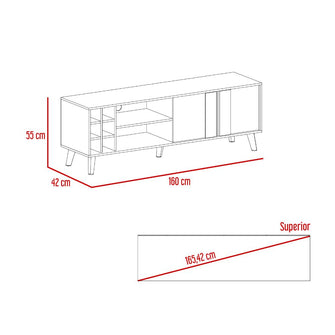 Mesa para Tv Zaragoza, Milan y Capri, con espacio para Televisor de 70"