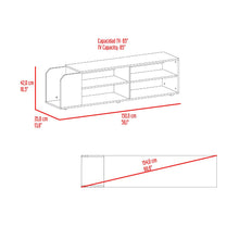 Mesa Para Tv Solene, Fresno Europeo y Plata Oscuro, Para Televisor Hasta 60 Pulgadas