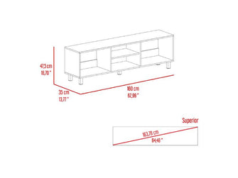 Mesa Para Tv Tunez Beige y Blanco, Para Televisor Hasta 70 Pulgadas ZF