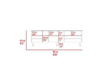 Mesa Para Tv Tunez Beige y Blanco, Para Televisor Hasta 70 Pulgadas ZF