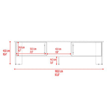 Mesa para TV Dago, Capri/Blanco y Fresno Europeo, para Televisor de hasta 65 Pulgadas