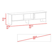 Mesa para TV Dago, Capri/Blanco y Fresno Europeo, para Televisor de hasta 65 Pulgadas