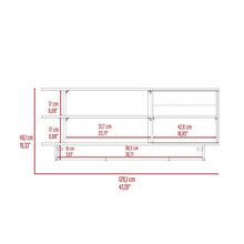 Mesa para TV Peralta, Fresno Europeo, con espacio para TV hasta 50''