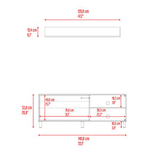 Mesa Para Tv Bryce, Blanco Duqueza y Fresno Europeo, Para Televisor Hasta 60 Pulgadas