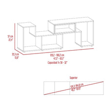 Mesa Para Tv Ascher, Cartagena y Blanco, con Espacio Para Televisor de 50 Pulgadas