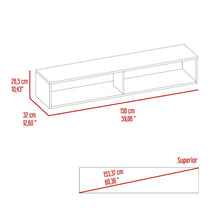 Repisa Flotante Kerin, Wengue, con dos espacios para ubicar objetos
