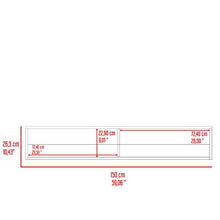 Repisa Flotante Kerin, Wengue, con dos espacios para ubicar objetos ZF