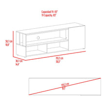 Mesa para TV Noland, Fresno Europeo y Wengue, para Televisor hasta 65"