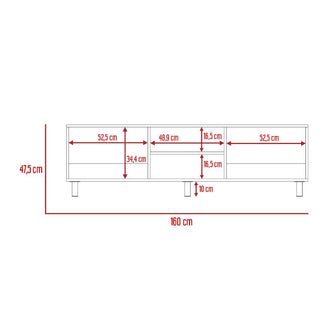 Mesa Para Tv Tunez, Blanco Duqueza, Para Televisor Hasta 70 Pulgadas