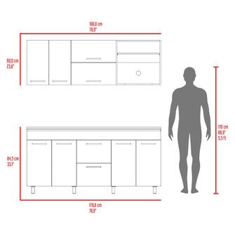 Cocina Integral Baraj, Bardolino, incluye Mesón Izquierdo ZF