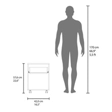 Mesa de Noche Ethan, Wengue, con espacio para colocar objetos decorativos ZF