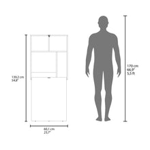 Escritorio Plegable Kaplan, Blanco, moderno Ahorrador de espacio ZF