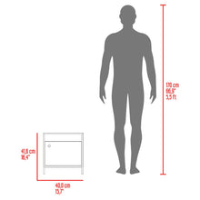 Mesa de Noche Tutto, Fresno Europeo y Wengue, con Cajón Para Guardar Objetos Ideal Para Espacios Reducidos