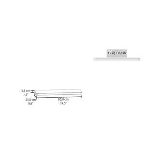 Repisa Flotante Maca X2, Blanco, con espacio para ubicar objetos ZF