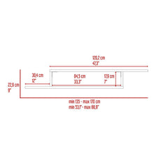 Mesa Para Tv Flotante Dilix, Macadamia y Carbón, con superficie para objetos decorativos