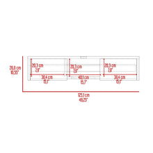 Mesa Para Tv Flotante Gleid, Blanco Duqueza, con Dos Puertas Abatibles