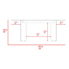 Mesa para Comedor Ted 187, Fresno Europeo, para Seis Puestos, No Incluye Sillas