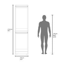 Closet Eco, Kronos Blanco, Con un entrepaño amplio para organizar ropa, sin puertas ZF