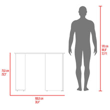 Escritorio Biblioteca Avis, Blanco Duqueza, con espacio para guardar objetos