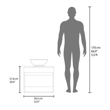 Mueble Baño Aereo Manchester, Wengue, Con Amplio Espacio de Almacenamiento ZF
